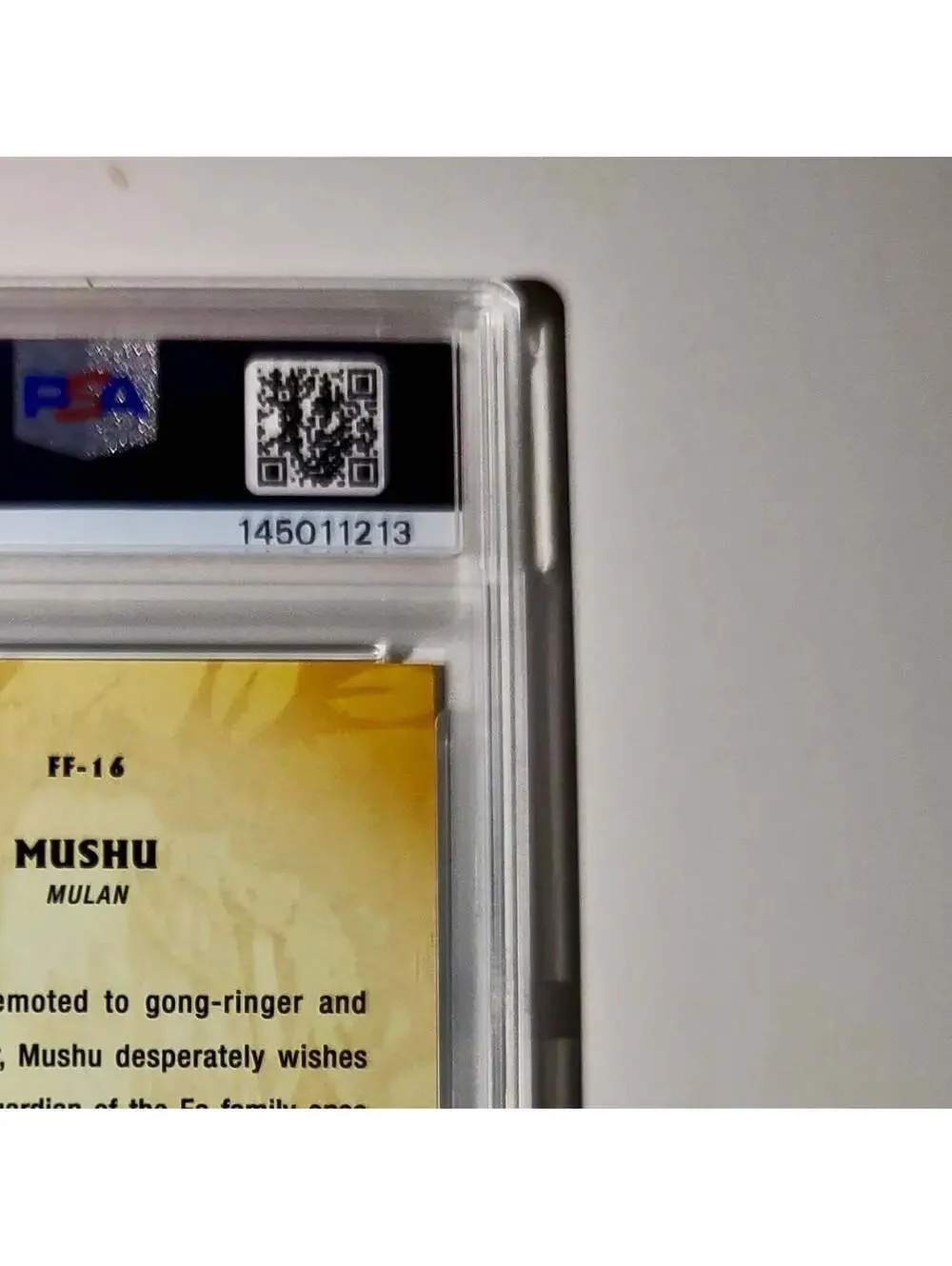 Mushu 2025 Topps Disney #FF-16 Furry Friends Card Mulan PSA 8